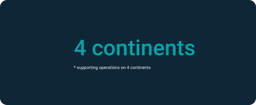 Unisphere supports operations on 4 continents